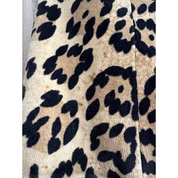 Vintage Women's Leopard Cheetah Print Plush Medium Length Over Coat Size Medium - Picture 15 of 16